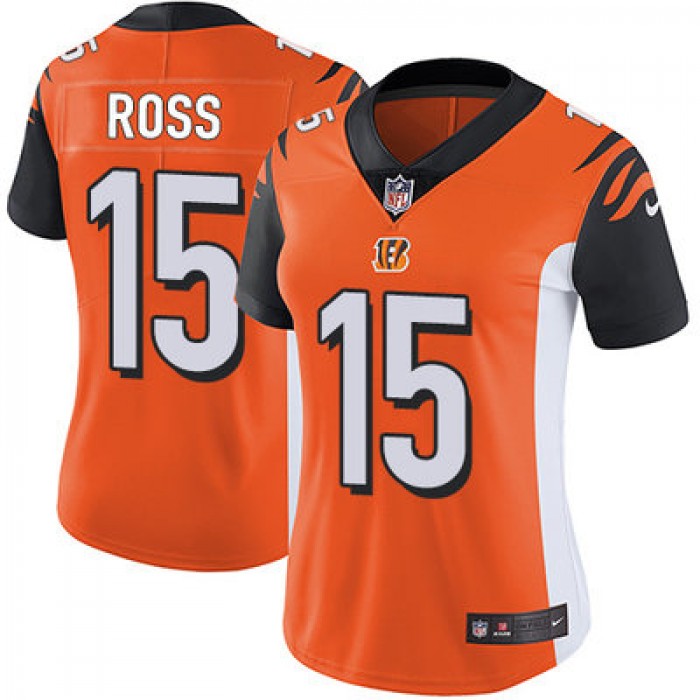 Women's Nike Cincinnati Bengals #15 John Ross Orange Alternate Stitched NFL Vapor Untouchable Limited Jersey