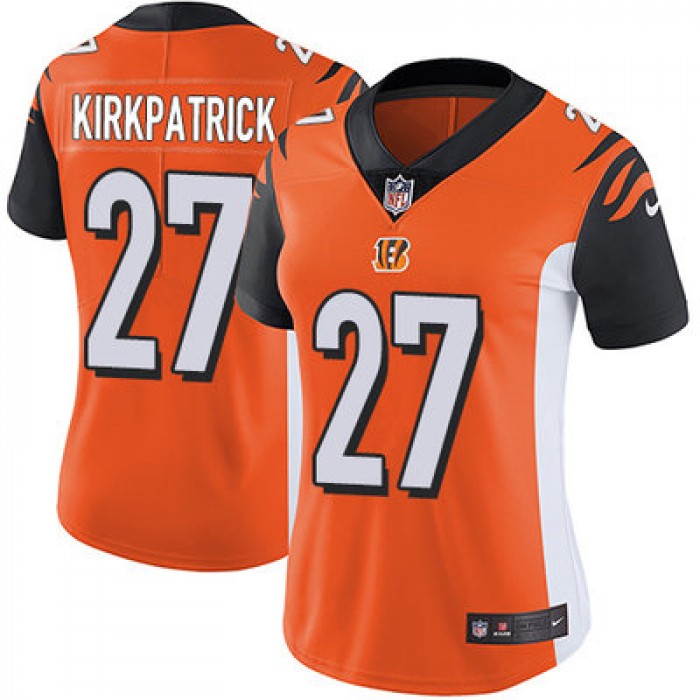 Women's Nike Cincinnati Bengals #27 Dre Kirkpatrick Orange Alternate Stitched NFL Vapor Untouchable Limited Jersey