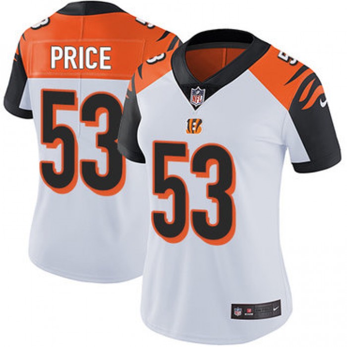 Nike Bengals #53 Billy Price White Women's Stitched NFL Vapor Untouchable Limited Jersey