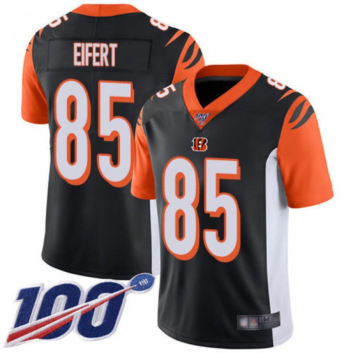Nike Bengals #85 Tyler Eifert Black Team Color Men's Stitched NFL 100th Season Vapor Limited Jersey