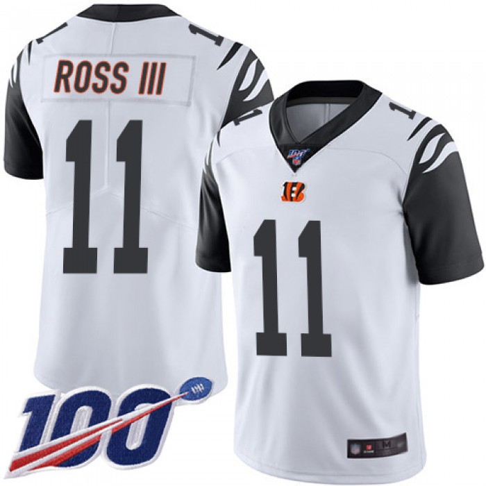 Nike Bengals #11 John Ross III White Men's Stitched NFL Limited Rush 100th Season Jersey