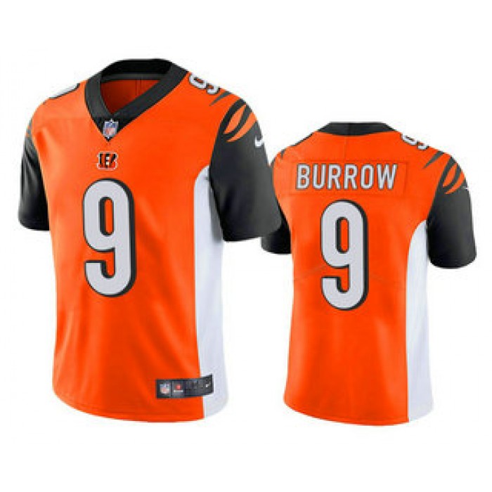Men's Cincinnati Bengals #9 Joe Burrow Orange 2020 Vapor Untouchable Stitched NFL Nike Limited Jersey