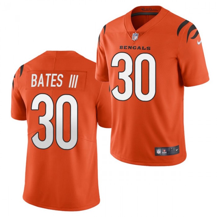 Men's Cincinnati Bengals #30 Jessie Bates III 2021 New Orange Vapor Untouchable Limited Stitched Jersey