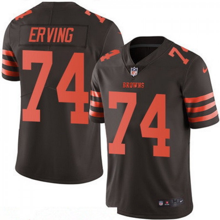 Men's Cleveland Browns #74 Cameron Erving Brown 2016 Color Rush Stitched NFL Nike Limited Jersey