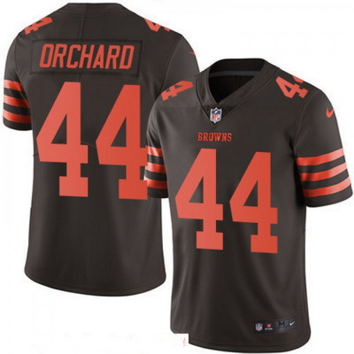 Men's Cleveland Browns #44 Nate Orchard Brown 2016 Color Rush Stitched NFL Nike Limited Jersey