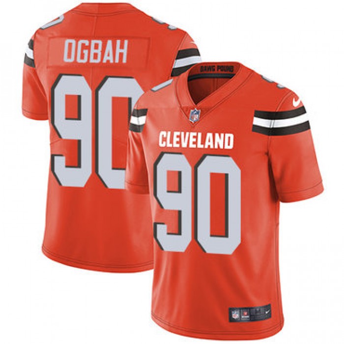 Nike Cleveland Browns #90 Emmanuel Ogbah Orange Alternate Men's Stitched NFL Vapor Untouchable Limited Jersey
