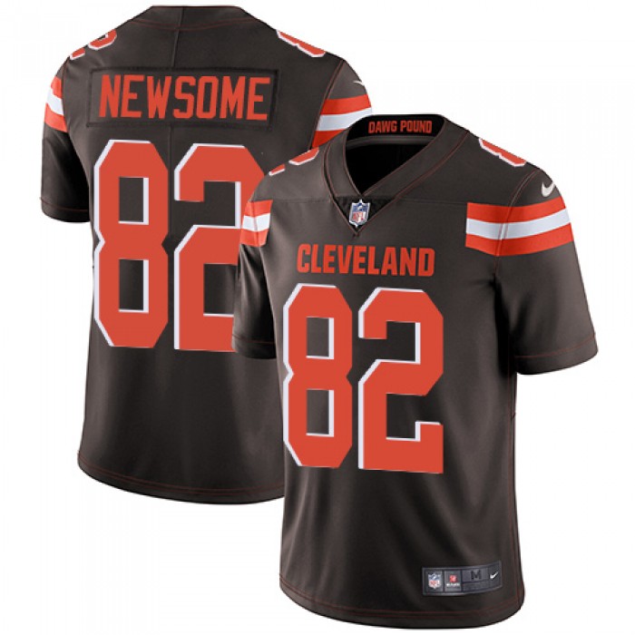 Nike Cleveland Browns #82 Ozzie Newsome Brown Team Color Men's Stitched NFL Vapor Untouchable Limited Jersey