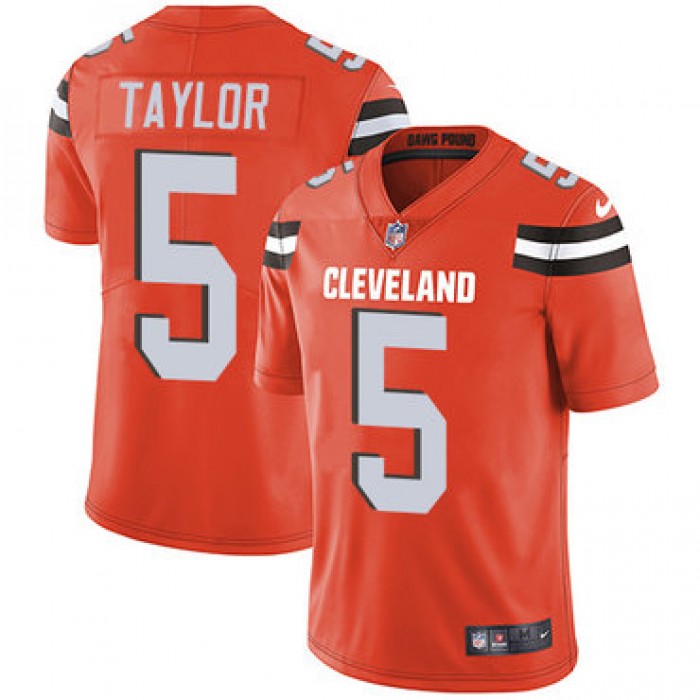 Nike Browns #5 Tyrod Taylor Orange Alternate Youth Stitched NFL Vapor Untouchable Limited Jersey