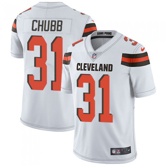 Nike Cleveland Browns #31 Nick Chubb White Men's Stitched NFL Vapor Untouchable Limited Jersey