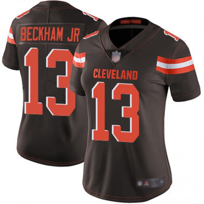 Women Nike Cleveland Browns #13 Odell Beckham Jr Brown Vapor Untouchable Limited Jersey