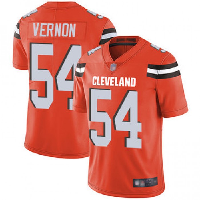 Browns #54 Olivier Vernon Orange Alternate Youth Stitched Football Vapor Untouchable Limited Jersey
