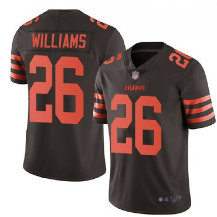 Nike Browns 26 Greedy Williams Brown Color Rush Limited Jersey