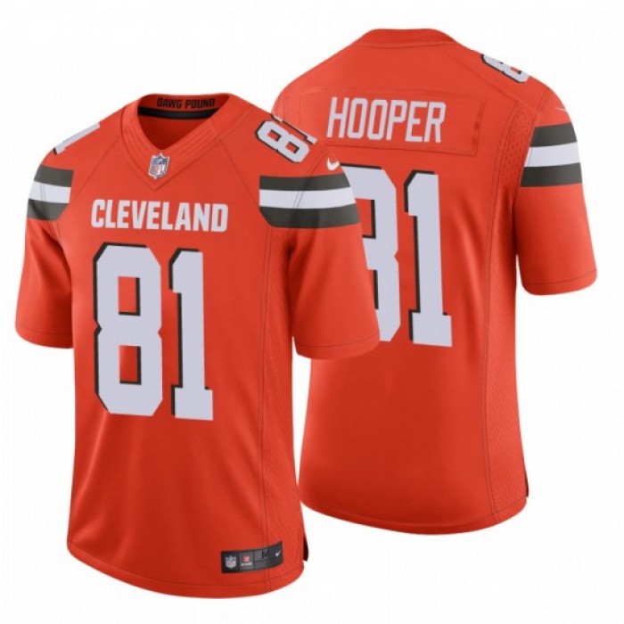 Men's Cleveland Browns #81 Austin Hooper NFL Stitched Vapor Untouchable Limited Orange Nike Jersey