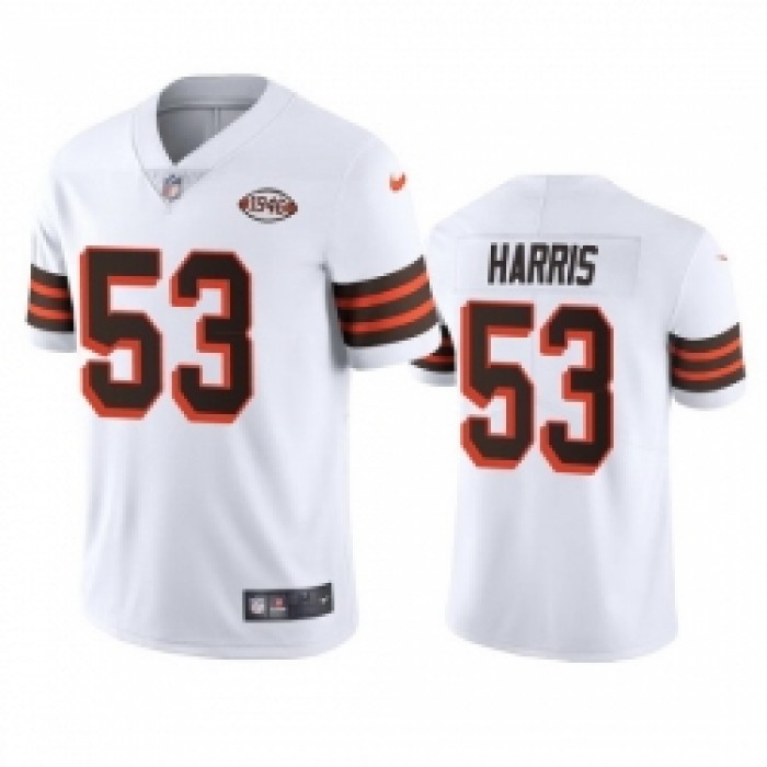 Cleveland Browns 53 Nick Harris Nike 1946 Collection Alternate Vapor Limited NFL Jersey White