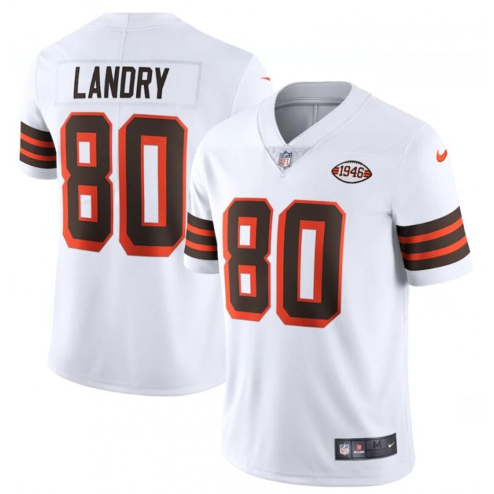 Nike Browns 80 Jarvis Landry White 1946 Collection Alternate Vapor Limited Jersey