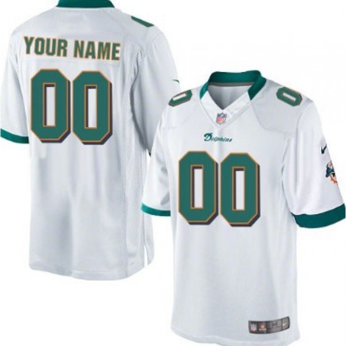 Men's Nike Miami Dolphins Customized White Limited Jersey