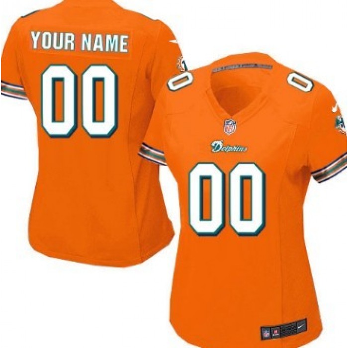 Women's Nike Miami Dolphins Customized Orange Limited Jersey