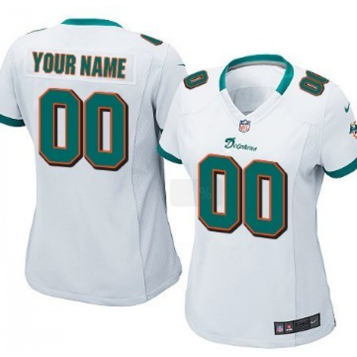 Women's Nike Miami Dolphins Customized White Limited Jersey