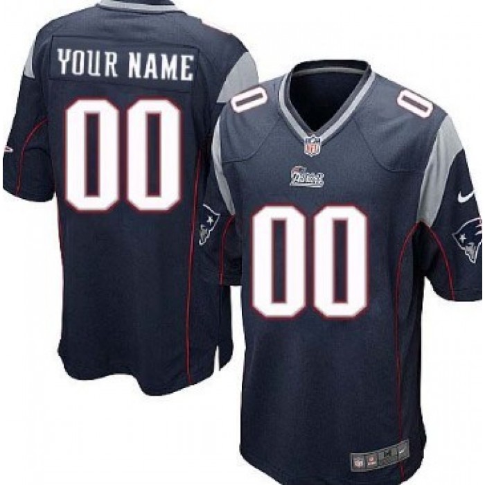 Kid's Nike New England Patriots Customized Blue Game Jersey