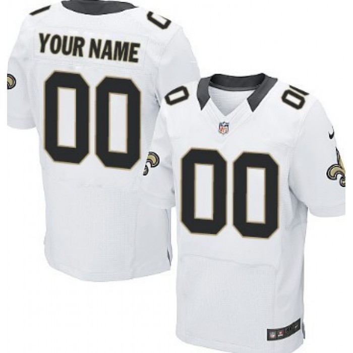 Men's Nike New Orleans Saints Customized White Elite Jersey