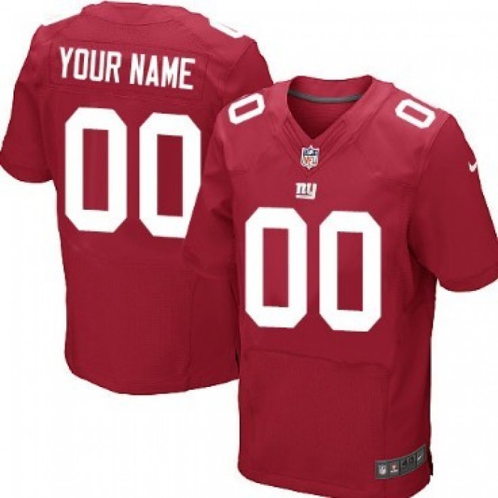 Men's Nike New York Giants Customized Red Elite Jersey