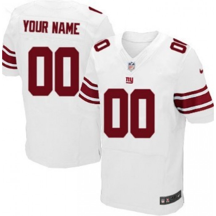 Men's Nike New York Giants Customized White Elite Jersey