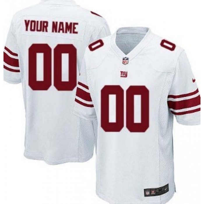 Men's Nike New York Giants Customized White Game Jersey