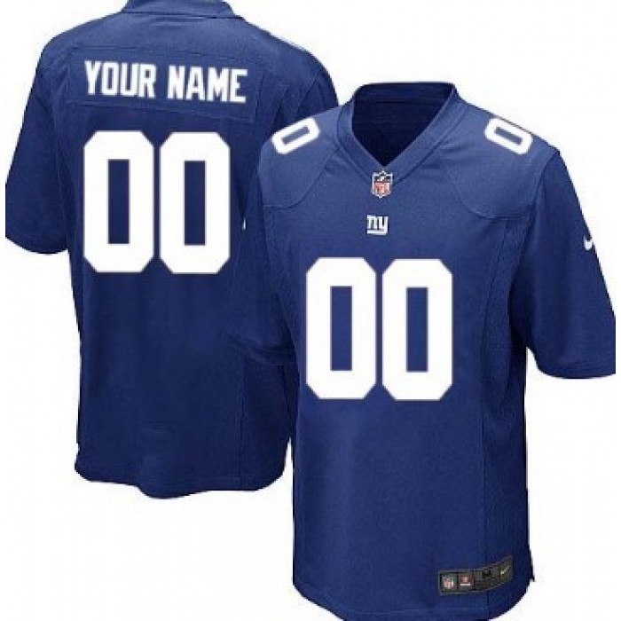 Kid's Nike New York Giants Customized Blue Game Jersey