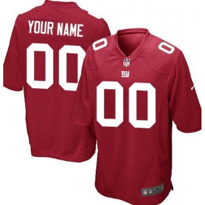 Kid's Nike New York Giants Customized Red Game Jersey