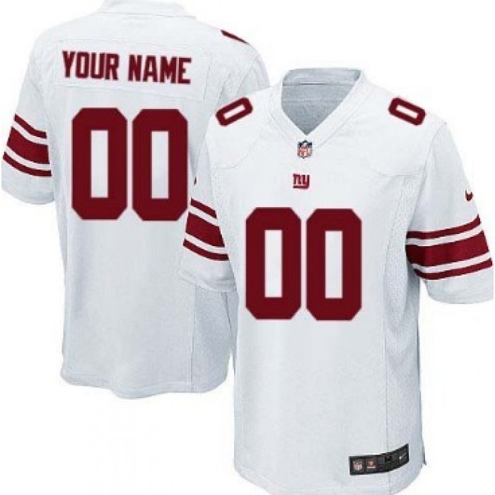 Kid's Nike New York Giants Customized White Limited Jersey