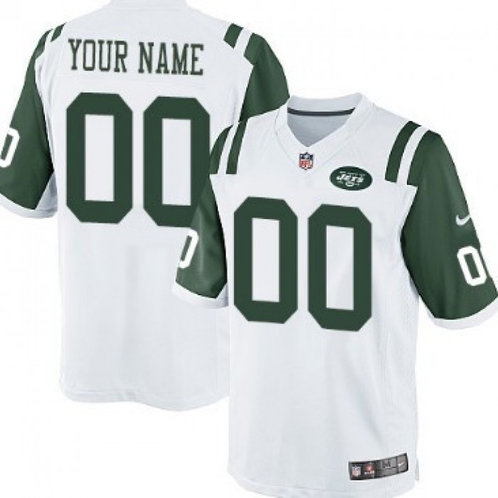 Men's Nike New York Jets Customized White Limited Jersey