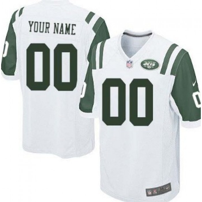 Kid's Nike New York Jets Customized White Limited Jersey