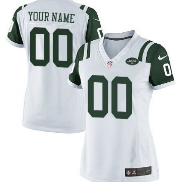 Women's Nike New York Jets Customized White Limited Jersey