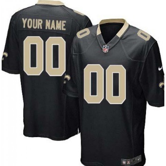 Kid's Nike New Orleans Saints Customized Black Limited Jersey