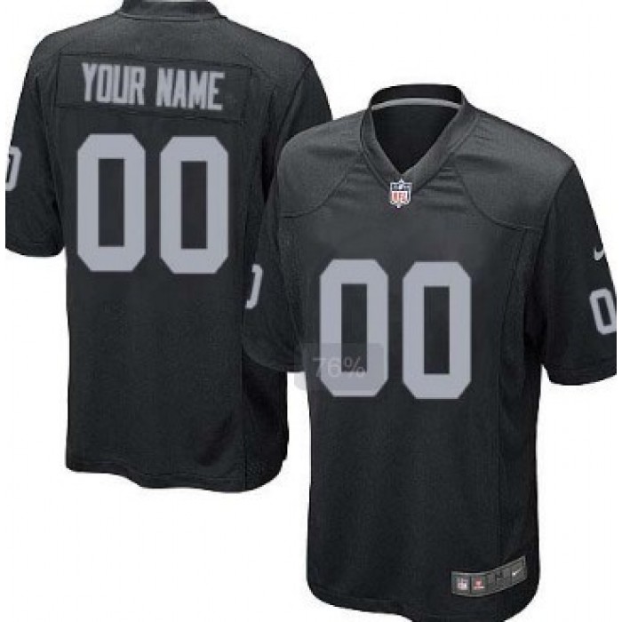Kid's Nike Oakland Raiders Customized Black Game Jersey