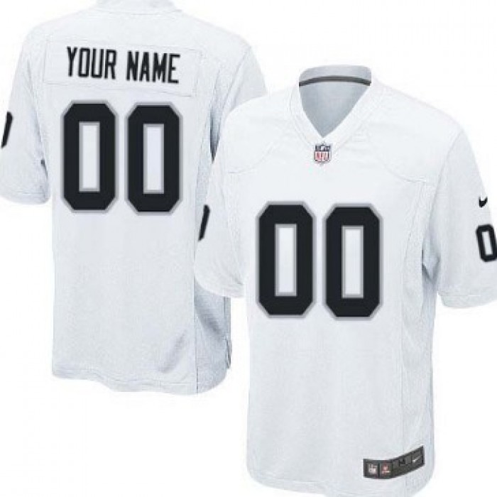 Men's Nike Oakland Raiders Customized White Limited Jersey