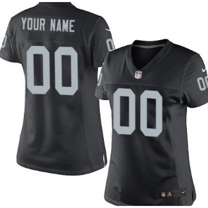 Women's Nike Oakland Raiders Customized Black Game Jersey