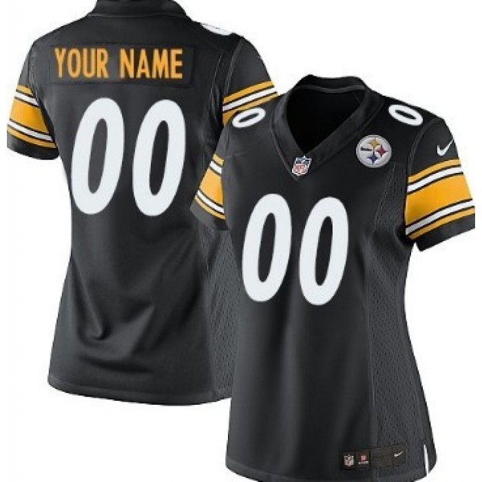 Women's Nike Pittsburgh Steelers Customized Black Limited Jersey