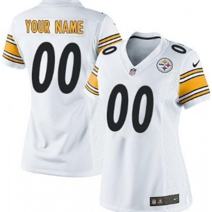 Women's Nike Pittsburgh Steelers Customized White Game Jersey