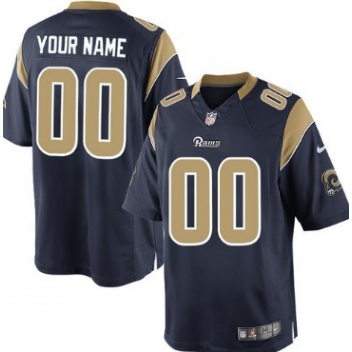 Kid's Nike St. Louis Rams Customized Navy Blue Limited Jersey