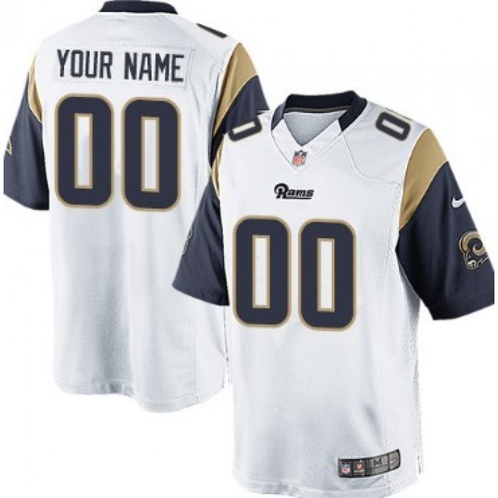 Kid's Nike St. Louis Rams Customized White Limited Jersey