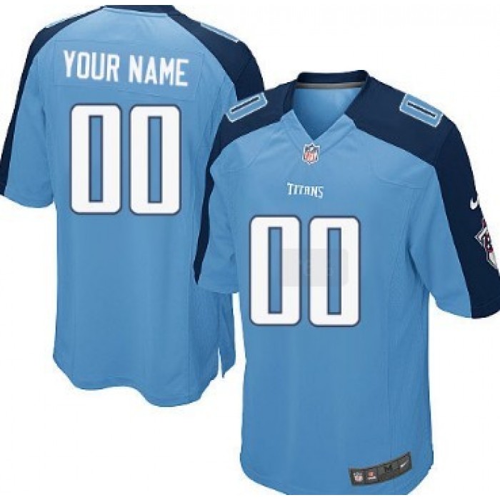 Men's Nike Tennessee Titans Customized Light Blue Game Jersey