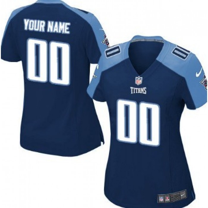 Kid's Nike Tennessee Titans Customized Navy Blue Game Jersey