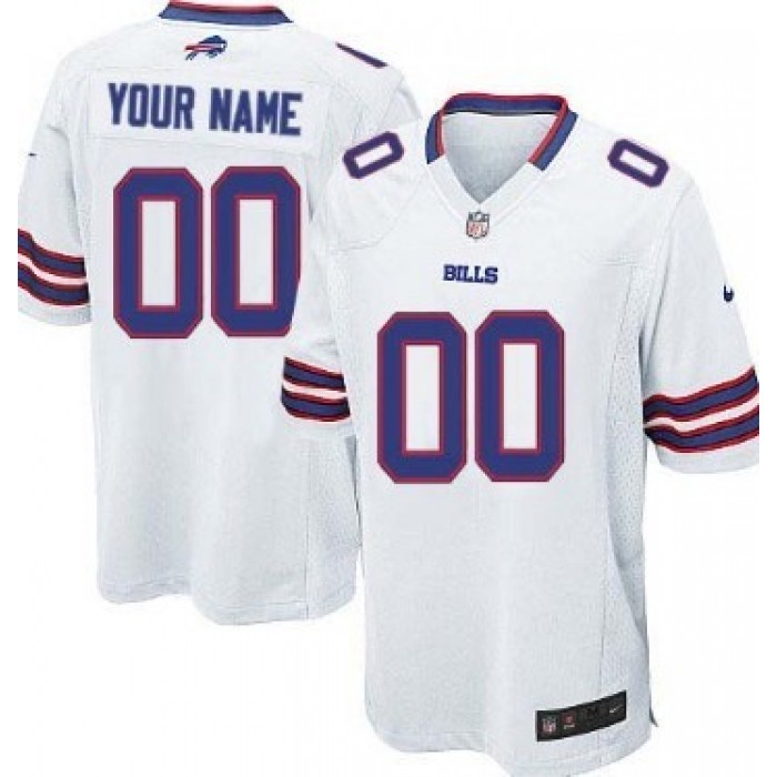 Kid's Nike Buffalo Bills Customized White Game Jersey
