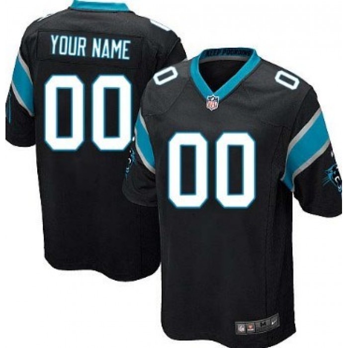 Men's Nike Carolina Panthers Customized Black Game Jersey