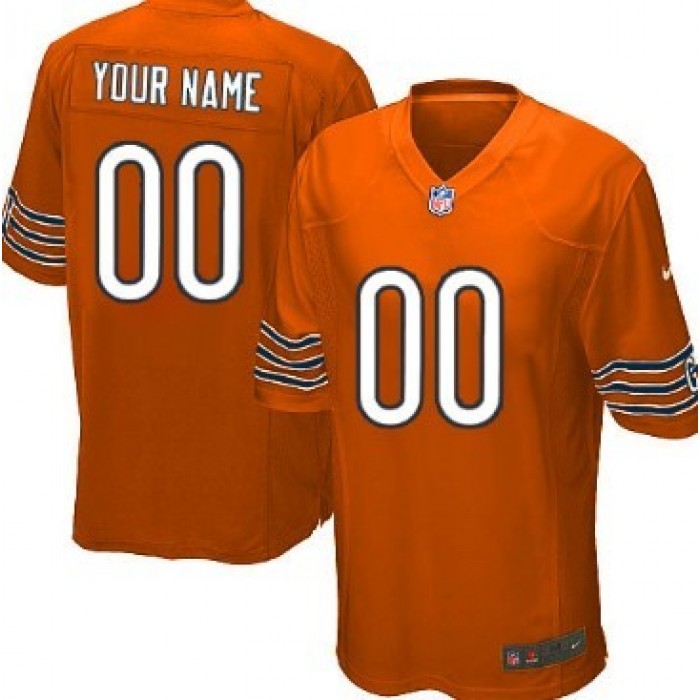 Men's Nike Chicago Bears Customized Orange Game Jersey