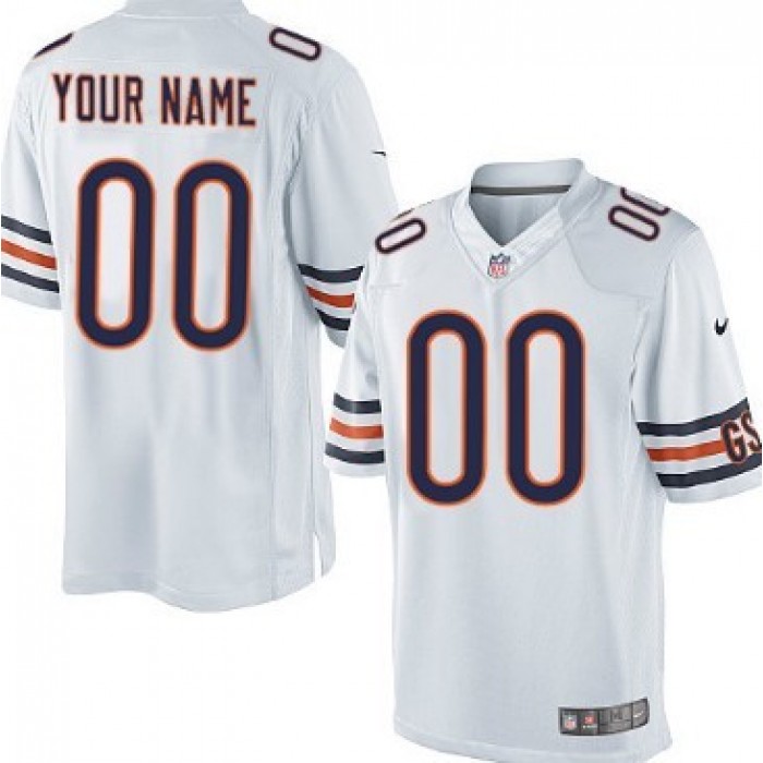Men's Nike Chicago Bears Customized White Limited Jersey