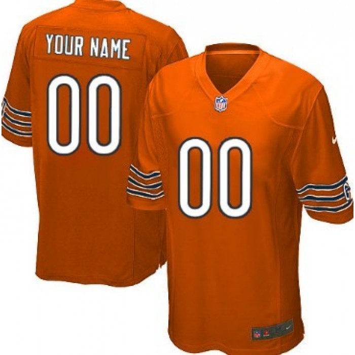 Kid's Nike Chicago Bears Customized Orange Game Jersey