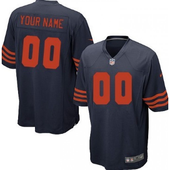 Kid's Nike Chicago Bears Customized Blue With Orange Limited Jersey
