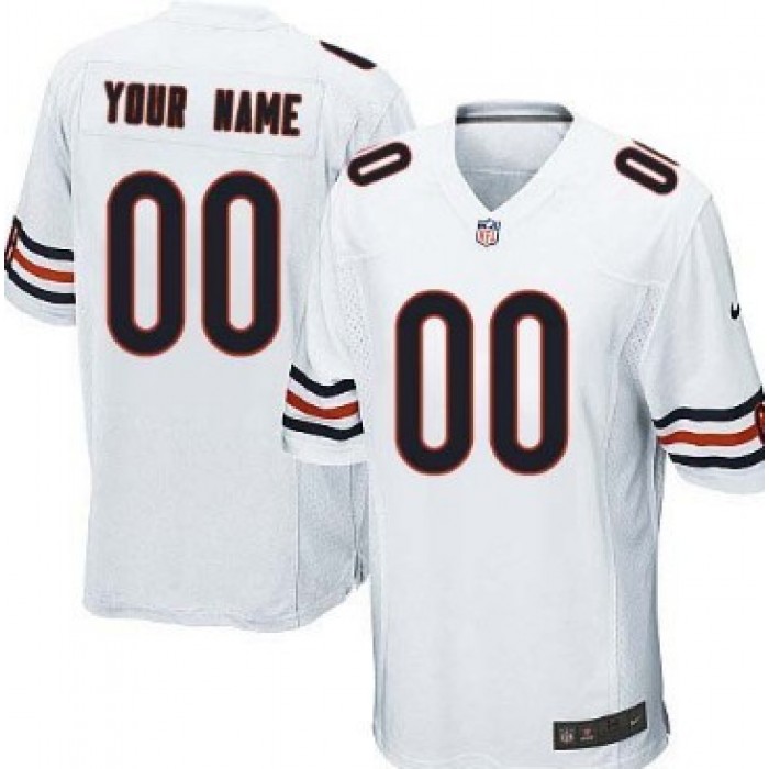 Kid's Nike Chicago Bears Customized White Limited Jersey